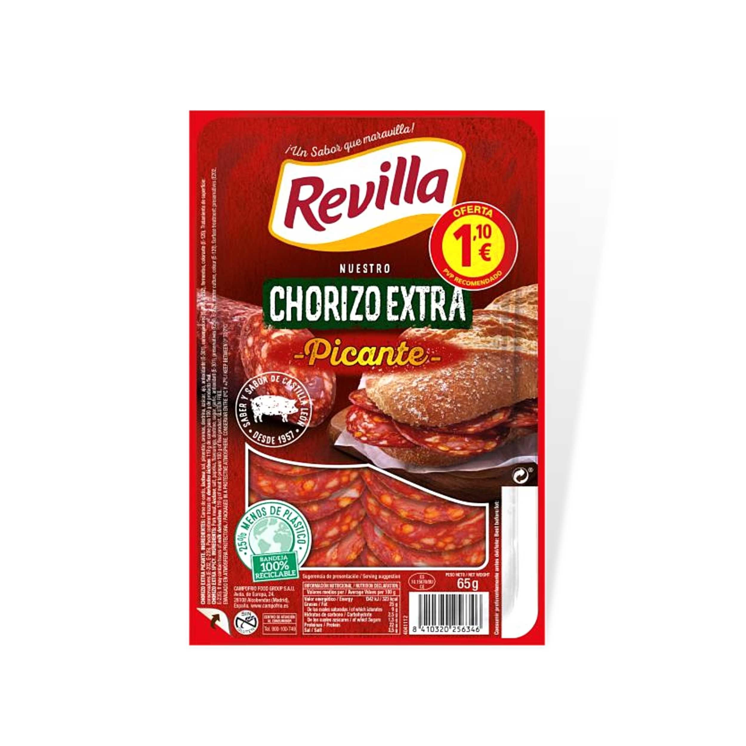 CHORIZO PICANTE REVILLA LONCHAS - 17 Uds.